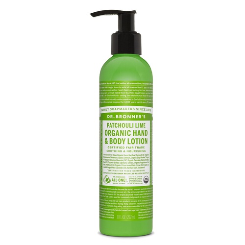 DR BRONNERS HAND &amp; BODY LOTION PATCHOULI LIME 237ML