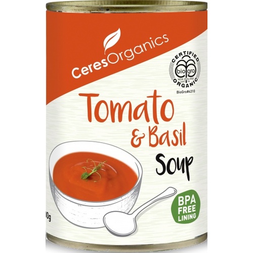 Ceres Organics Tomato Basil Soup 400g (Can)