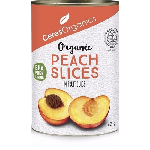 Ceres Organics Peaches Sliced 425g (Can)
