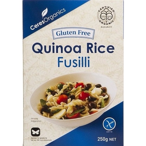 Ceres Organics Quinoa Fusilli Pasta G/F 250g