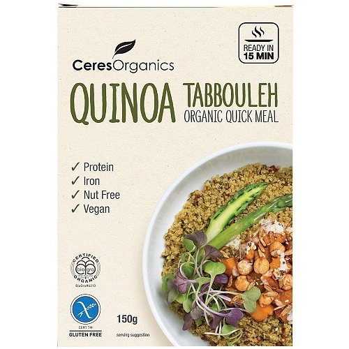 Ceres Organics Bio Quinoa Tabbouleh Quick Meal G/F 150g