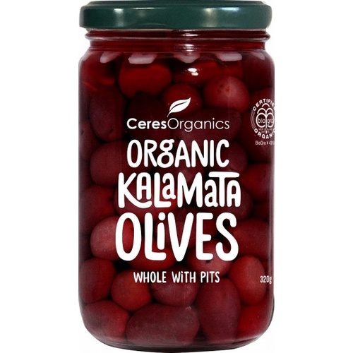 Ceres Organics Whole Kalamata Olives with Pits 320g