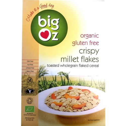 Big Oz Organic Crispy Millet Flakes G/F 350g