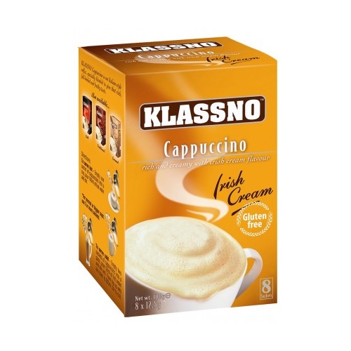 Klassno Cappuccino Irish Cream G/F (8 Sachets) 100g