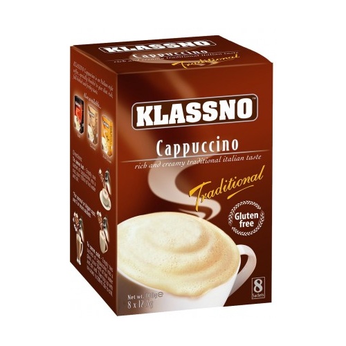 Klassno Cappuccino Traditional G/F (8 Sachets) 100g