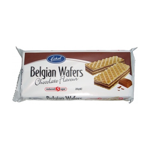 Eskal Reduced Sugar Belgian Choc Wafer 200g