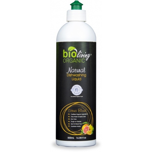 Bio Living Organic Natural Dishwashing Liquid Citrus 500mL