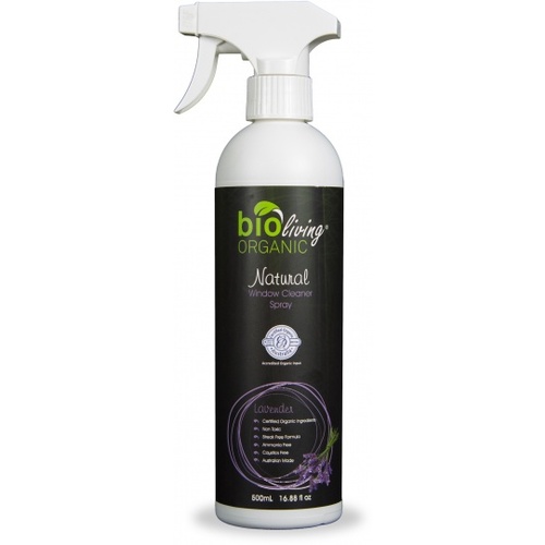 Bio Living Organic Natural Window Cleaner Spray Lavender 500mL
