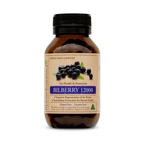 Healthy Essentials Bilberry 12000mg + Lutien + Astaxanthin G/F 50caps