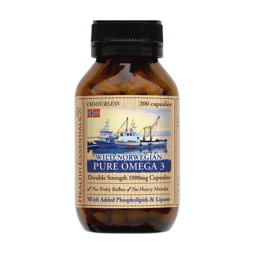 Healthy Essentials Wild Norwegian Pure Omega 3 EPA/DHA 200caps
