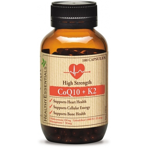 Healthy Essentials High Strength CoQ10 + K2 100caps