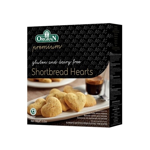 Orgran Premium Shortbread Hearts G/F 150g