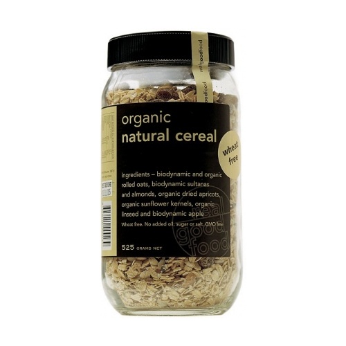 Real Good Foods Org W/F Natural Cereal Jar 525g
