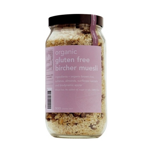Real Good Foods Organic GF Bircher Muesli Jar 500g