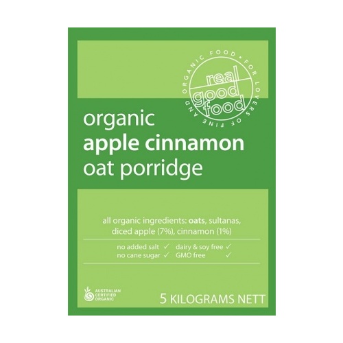 Real Good Foods Organic Oat Porridge Bulk 5kg