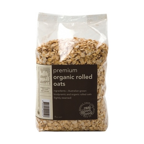 Real Good Foods Aussie Organic Premium Rolled Oats 1kg