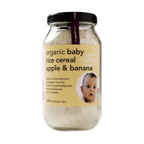 Real Good Foods Org Baby Rice Apple&Banana Cer330g
