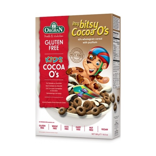 Orgran Kids Itsy Bitsy Cocoa O's Cereal 300g
