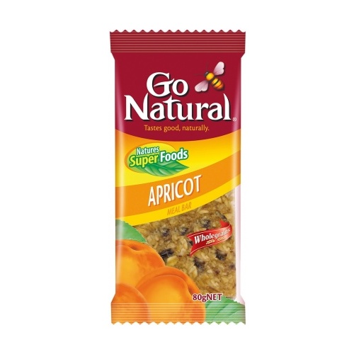 Go Natural Organic Apricot Meal Bar 12x80gm
