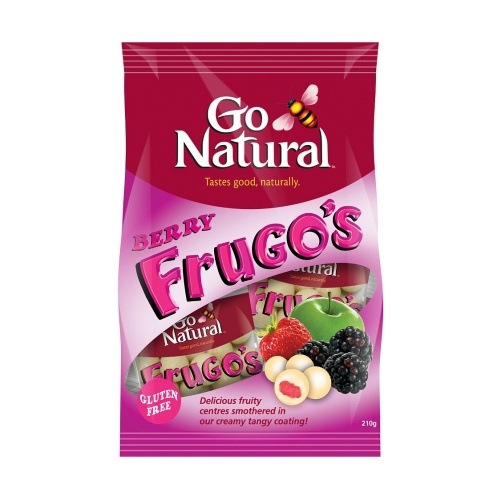 Go Natural Berry Frugo's in Yoghurt 210gm x 8 Box
