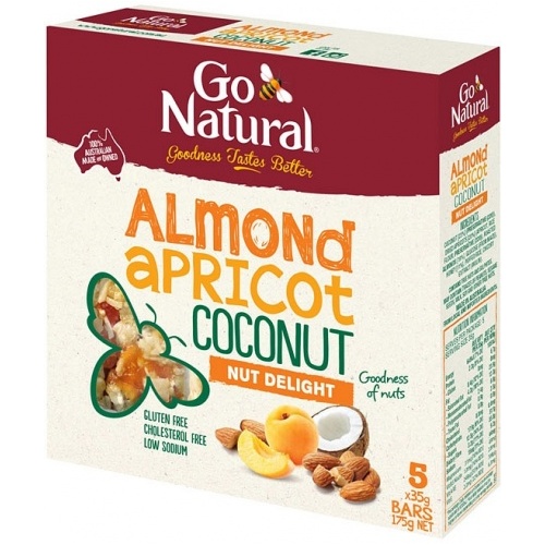 Go Natural Almond & Apricot Fruit Snacks 5x35gm