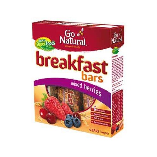 Go Natural Breakfast Bar Mixed Berries 200g