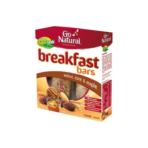 Go Natural  Breakfast Bar Walnut Date Maple 200gm