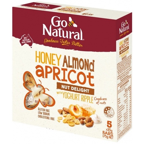 Go Natural Honey Almond & Apricot Ripple 5 x 35gm