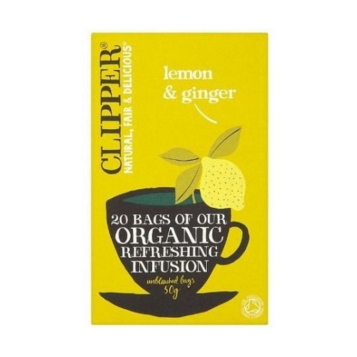 Clipper Organic Refreshing Infusion - Lemon &amp; Ginger 20 Teabags