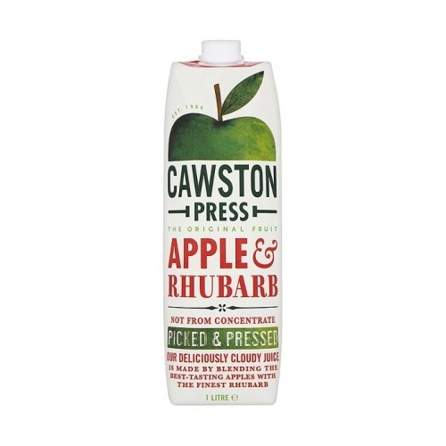 Cawston Press Apple Juice  Apple &amp; Rhubarb 1L