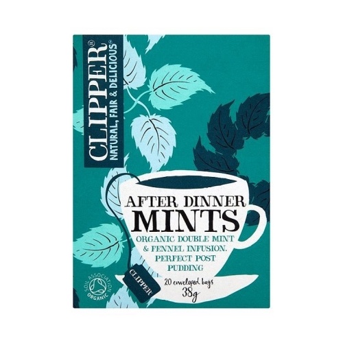 Clipper After Dinner Mints - Organic Double Mint &amp; Fennel Infusion 20 Teabags