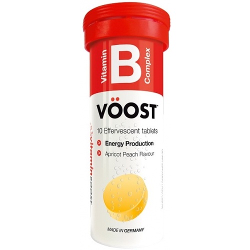 Voost B Complex Effervescent Tablets - Apricot Peach Flavour 10tabs