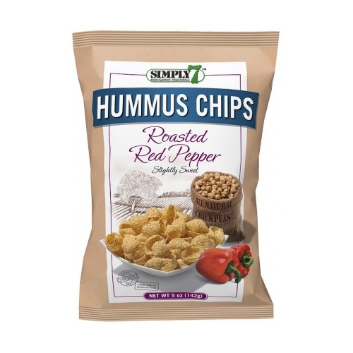 Simply 7 Hummus w/Roasted Red Pepper Chips 142g