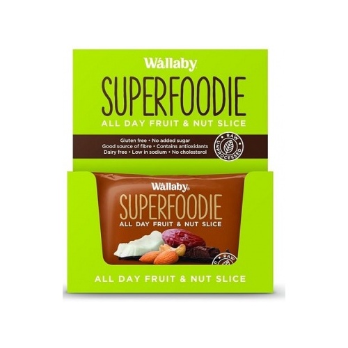 Wallaby Superfoodie Cappuccino Cacao Slice G/F 8x48g
