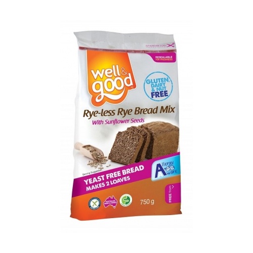 Well And Good Rye-less Rye Bread Mix G/F 750g