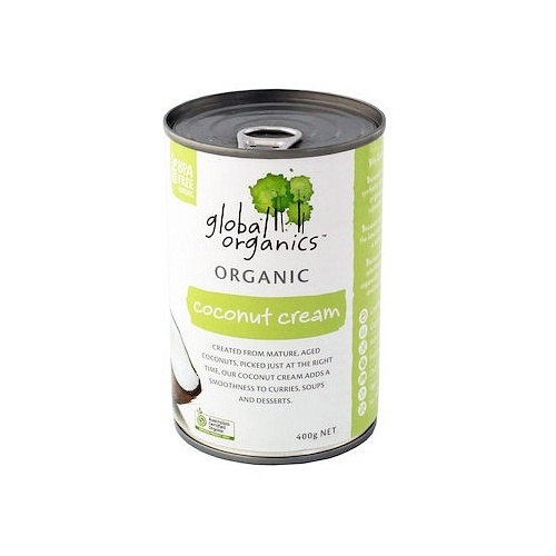 Global Organics Coconut Cream G/F 400g Can