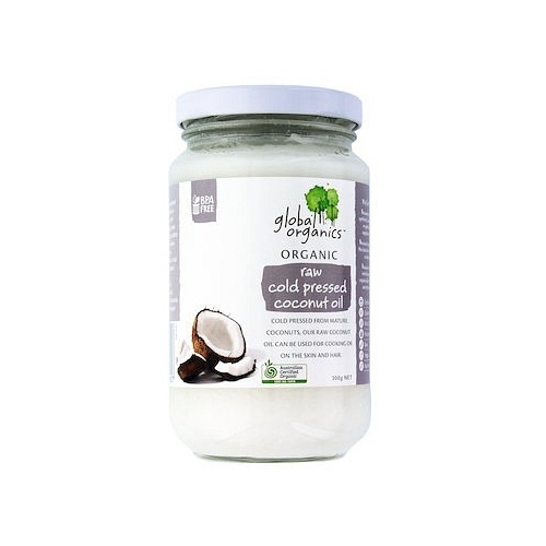 Global Organics Coconut Oil Raw Cold Pressed 300g