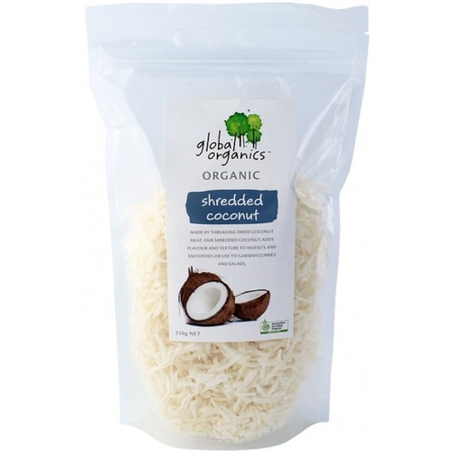 Global Organics Coconut Shredded 250g