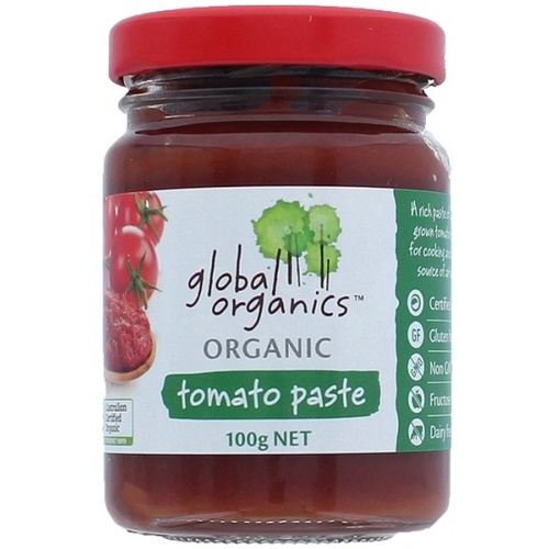 Global Organics Organic Tomato Paste Glass G/F 100g