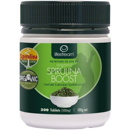 Lifestream Organic Spirulina Boost (500mg) 200 tabs
