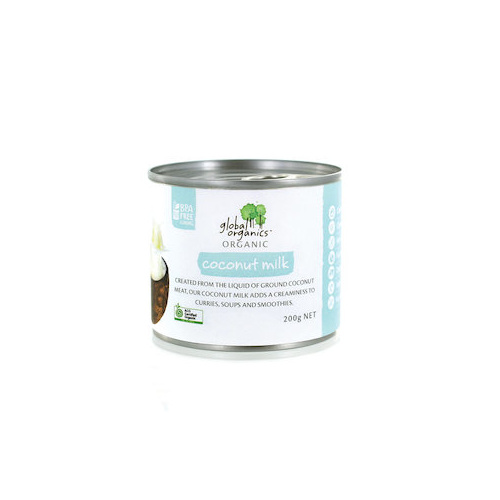 Global Organics Organic Coconut Milk G/F 200g Can