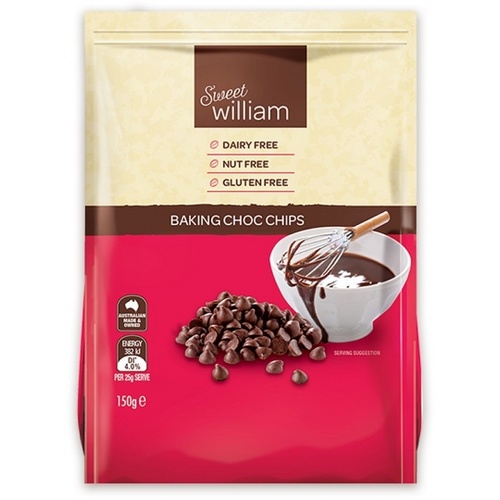 Sweet William Chocolate Chips G/F 150g