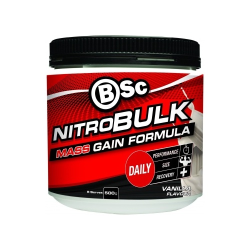BSc Nitrobulk Muscle Premium Gainer Vanilla Ice Cream Powder 500g