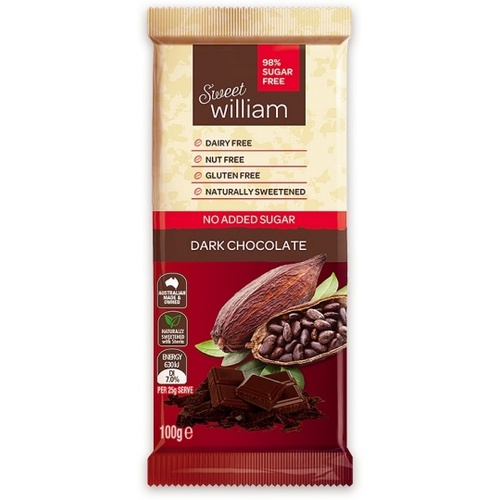 Sweet William NAS Dark Chocolate G/F 100g