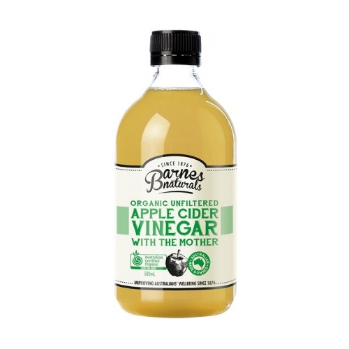 Barnes Naturals Organic Apple Cider Vinegar & The Mother Glass 500ml
