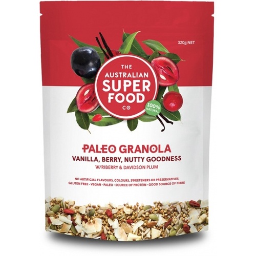 The Australian Superfood Co Paleo Granola Vanilla, Berry, Nutty Goodness 320g