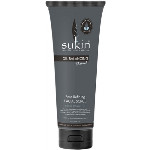 Sukin Oil Balancing Plus Charcoal Pore Refining Facial Scrub 125ml