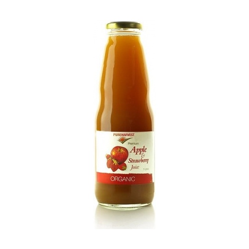 Pure Harvest Org Apple &amp; Strawberry Juice 1ltr x 6