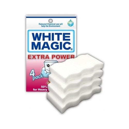 White Magic Extra Power Sponge 4Pk - 11x7x1cm