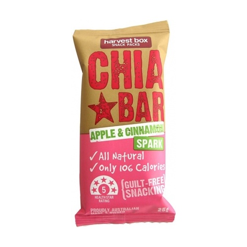 Harvest Box Chia Bar Apple & Cinnamon Spark 16x25g